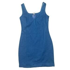 Y2k style denim fitted dress